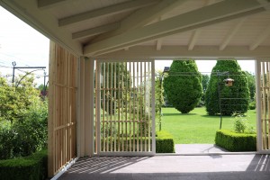 Struttura in legno Rivestimento in legno Gazebo da giardino